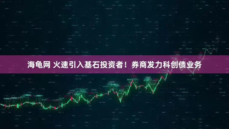 海龟网 火速引入基石投资者！券商发力科创债业务