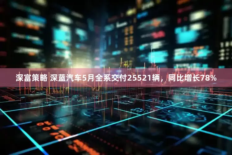 深富策略 深蓝汽车5月全系交付25521辆，同比增长78%