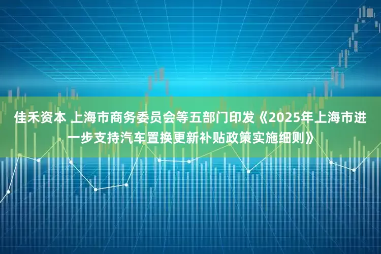 佳禾资本 上海市商务委员会等五部门印发《2025年上海市进一步支持汽车置换更新补贴政策实施细则》